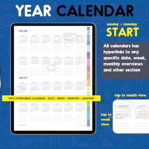 2026 2027 Digital Planner: Samsung Notes & Android, Daily Weekly Layout | Mid Year image 7