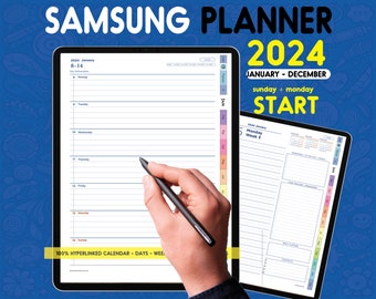 2024 Ultimate Samsung Notes Digital Planner - Android Compatible, Daily Weekly Layout, Samsung Tablet & GoodNotes Ready