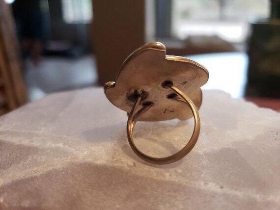 Turquoise ring with silver setting - 417 - image 5