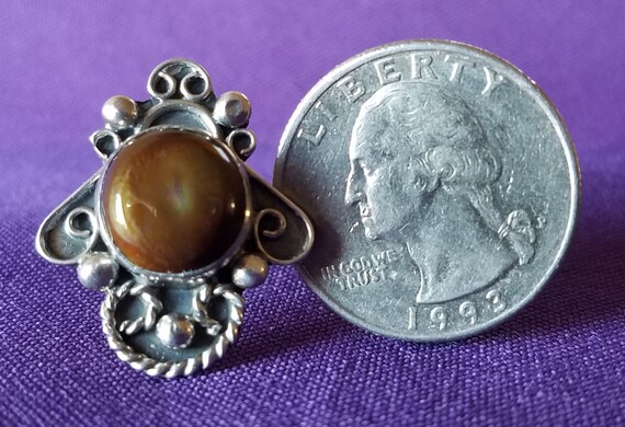 Fire Agate ring with silver setting - 135 - image 4