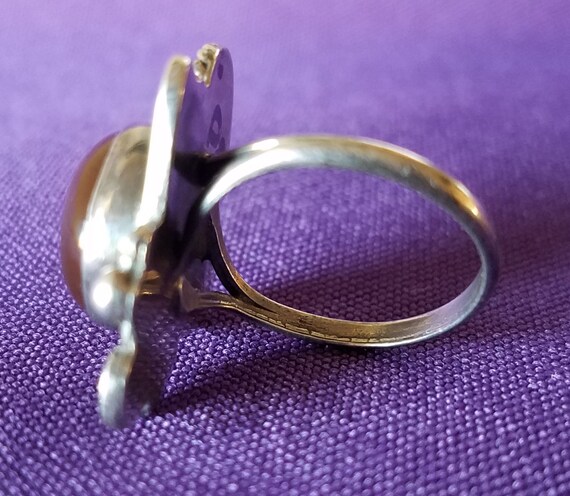 Fire Agate ring with silver setting - 135 - image 3