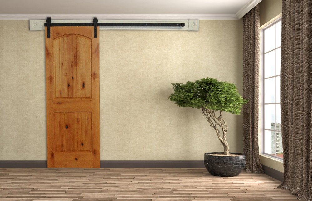 Decorative Barn Door Fluted Mounting Board with Rosettes Solid Etsy