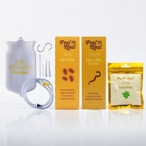 Parasite Detox Cleansing Kit with reusable silicone enema bag