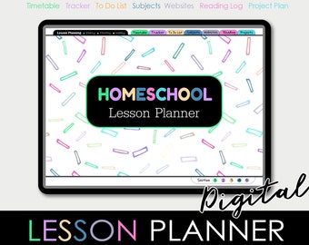 Digital lesson planner, undated planner, academic planner, preschool lesson planner, homeschooling lesson plan, digital student planner