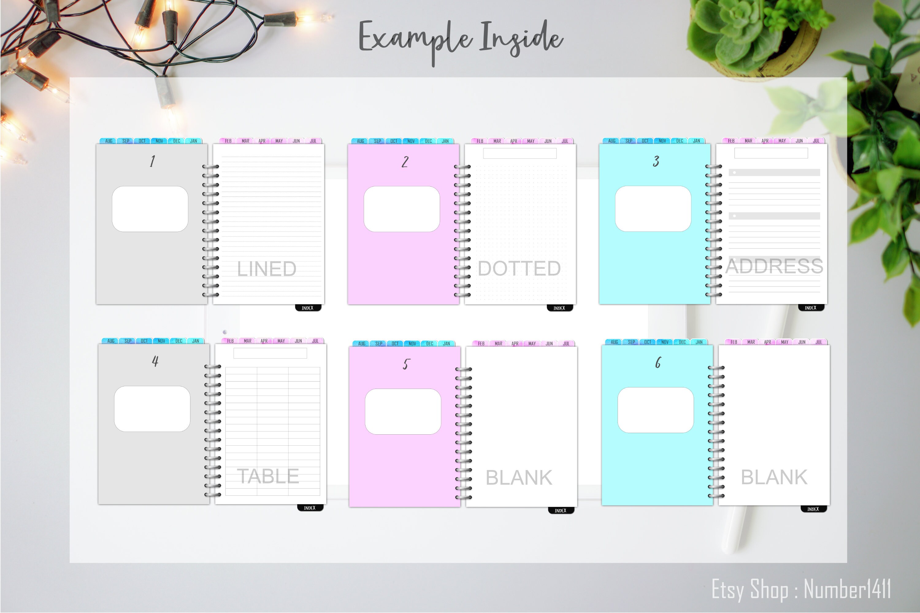 Undated Digital Planner for Teacher Planner With Hyperlinked Tabs ...