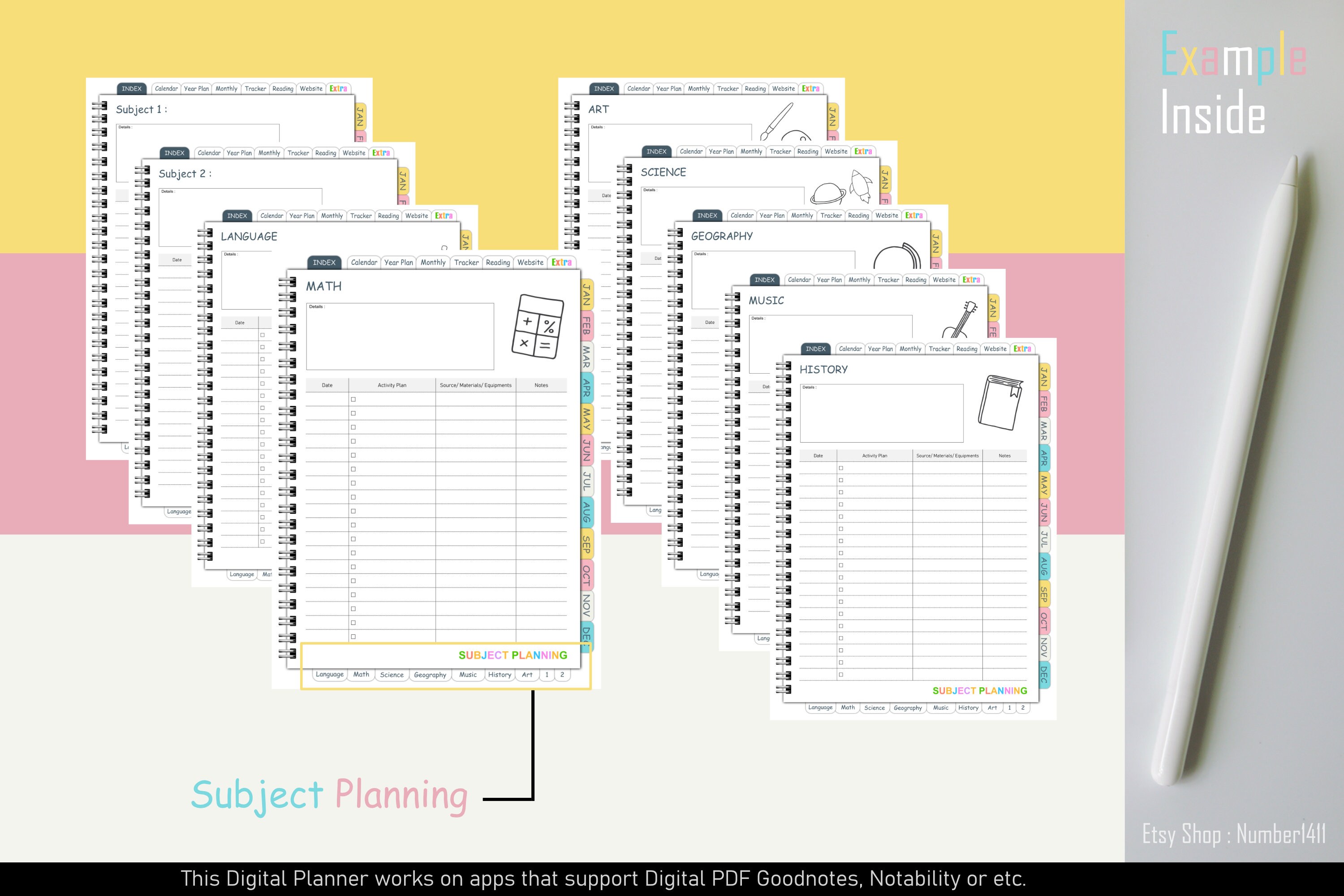 Homeschool planner weekly homeschool planner preschool | Etsy