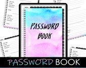 password book, organizer password book, Digital Notebook, Digital Journal, goodnotes notebook, goodnotes journal, digital notebook with tabs