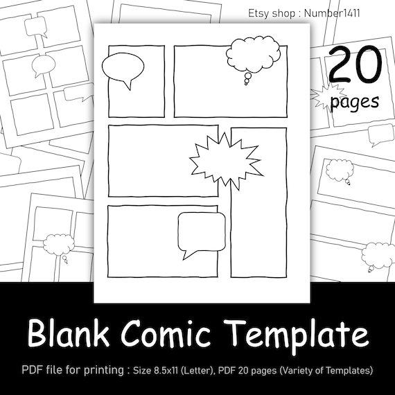 Blank Comic Book: Create Your Own Comic Book, blank pages to draw