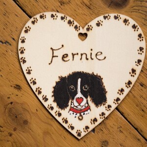 Custom Valentine&#39;s Day wooden heart decorations for your dog