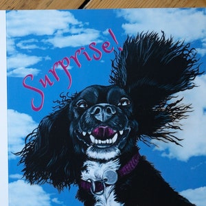 "Schwarze Cocker Spaniel ""Happy Birthday"" Geburtstagskarte."