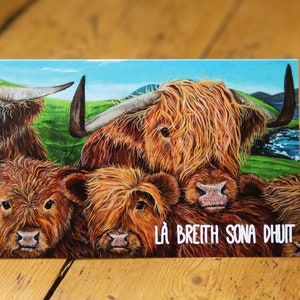 Highland Kuh Là Breith Sona Dhuit Gälisch Happy Birthday Karte