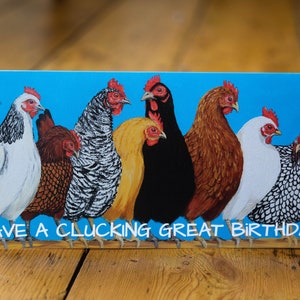 Huhn Geburtstagskarte für Henneliebhaber - Happy Birthday Gluckface!