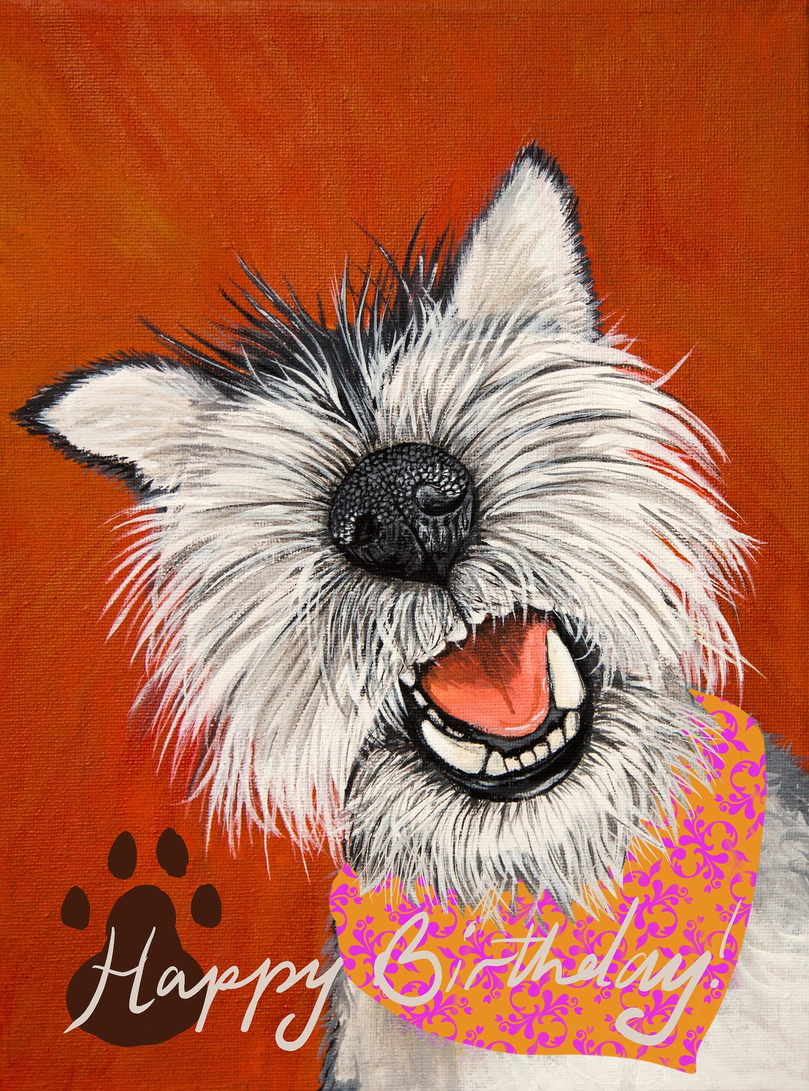Happy Birthday Schnauzer Card Etsy