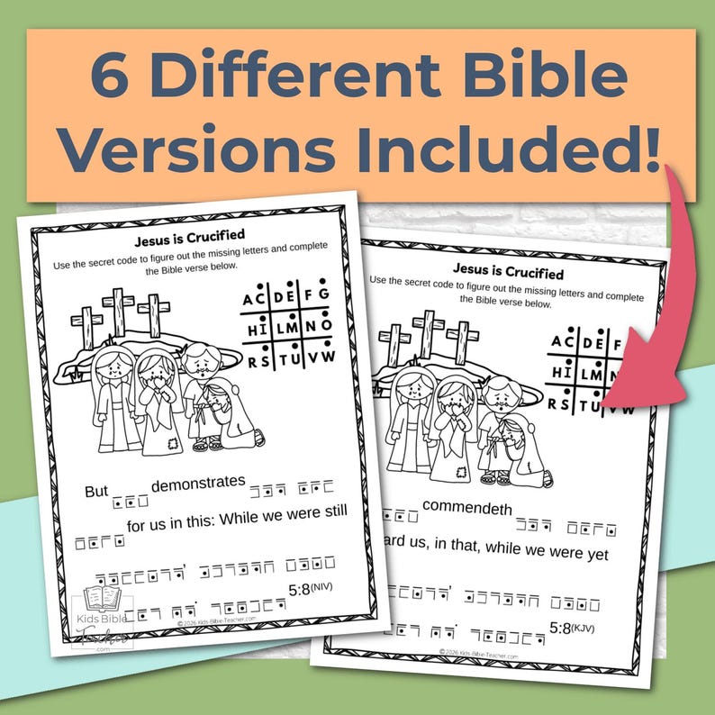 12 Easter Bible Activity Pages About Jesus' Death and Resurrection for ...