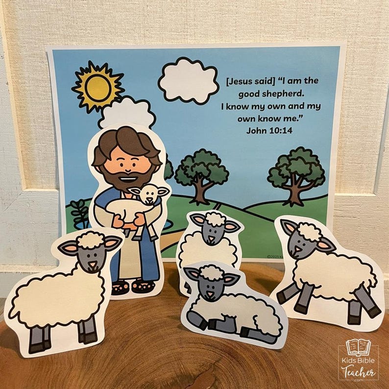 The Good Shepherd Bible Craft for Kids | Stand up Shepherd Sheep ...