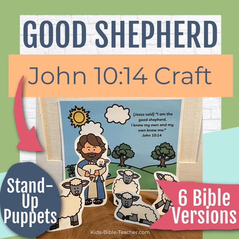 The Good Shepherd Bible Craft for Kids | Stand up Shepherd Sheep ...