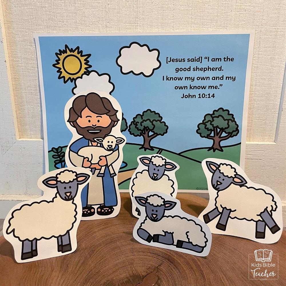The Good Shepherd Bible Craft for Kids | Stand up Shepherd Sheep ...