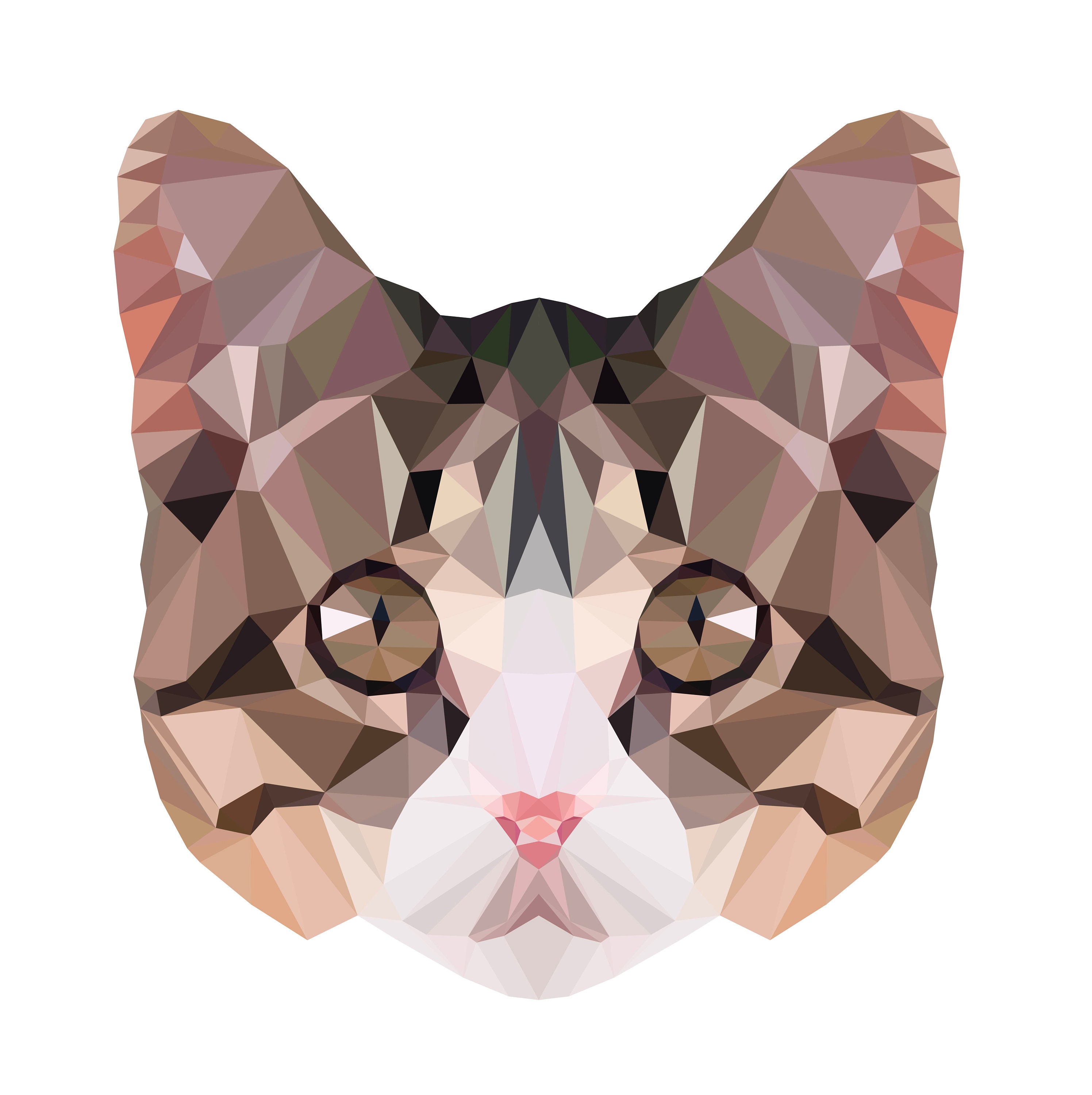 Geometric Pet Portraits Custom Pet Portraits Digital Print Etsy