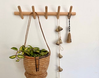 Handmade European Beech wood Wall Mount Coat & Hat, Towel, Backpack, Robe Hook Rack~3,4,5,7-Peg~Back in Stock!