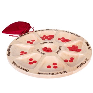 Rummoli - Wooden Rummoli - Wooden game - Card game - Classic game