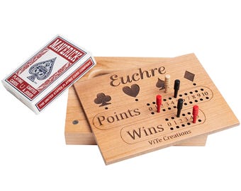 Euchre Scorekeeper - Euchre - Score Keeper - Card Box
