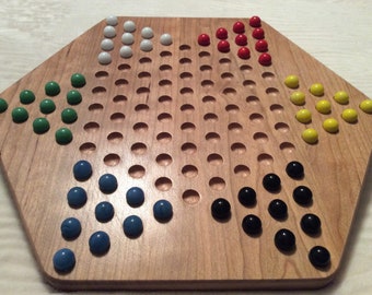 Wooden Chinese Checkers - Chinese Checkers - Cherry Chinese Checkers - Maple Chinese Checkers