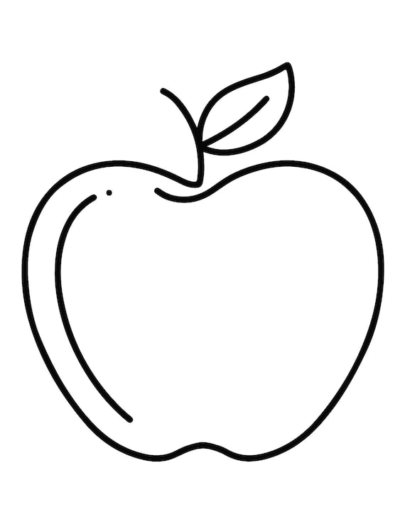 a for apple coloring pages