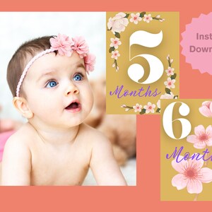 Digital Download - Baby Girl Milestone Cards - Etsy