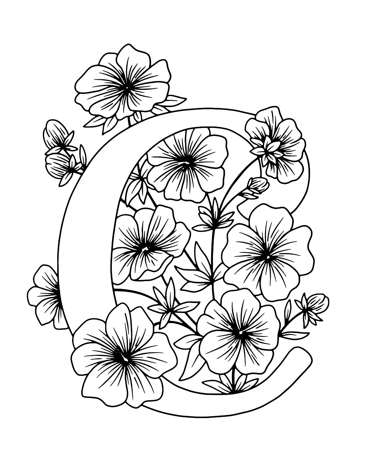 Alphabet Color Page Set Printable Abc's Printable Coloring Set
