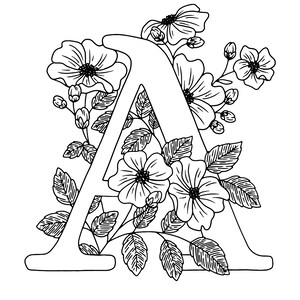 Alphabet Color Page Set Printable - Abc's Printable Coloring Set ...