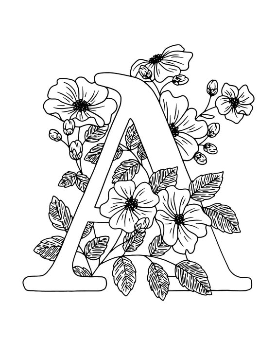 Alphabet Color Page Set Printable Abc's Printable - Etsy