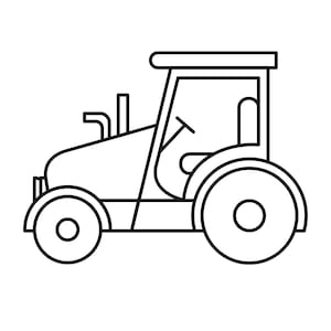 Afdrukbare tractor kleurplaat - kleurplaat voor peuters - herfstkleurplaat - afdrukbare binnenactiviteit - afdrukbaar kleurenblad