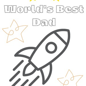Printable Father&#39;s Day Page - World&#39;s Best Day - Color Sheet - Toddler Coloring Sheet - Father&#39;s Day Card - Printable