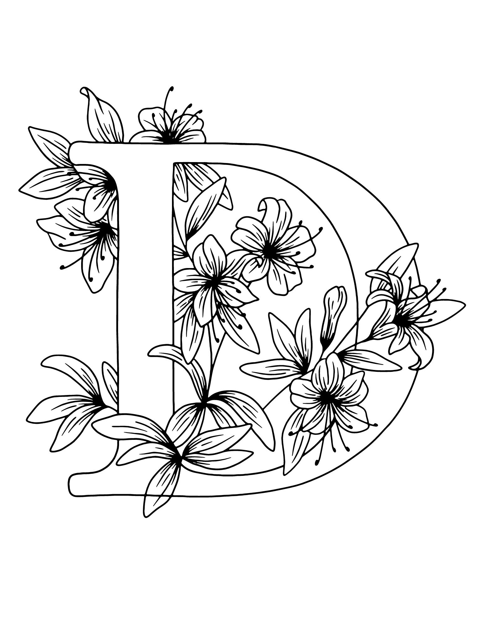 Alphabet Color Page Set Printable Abc's Printable Coloring Set