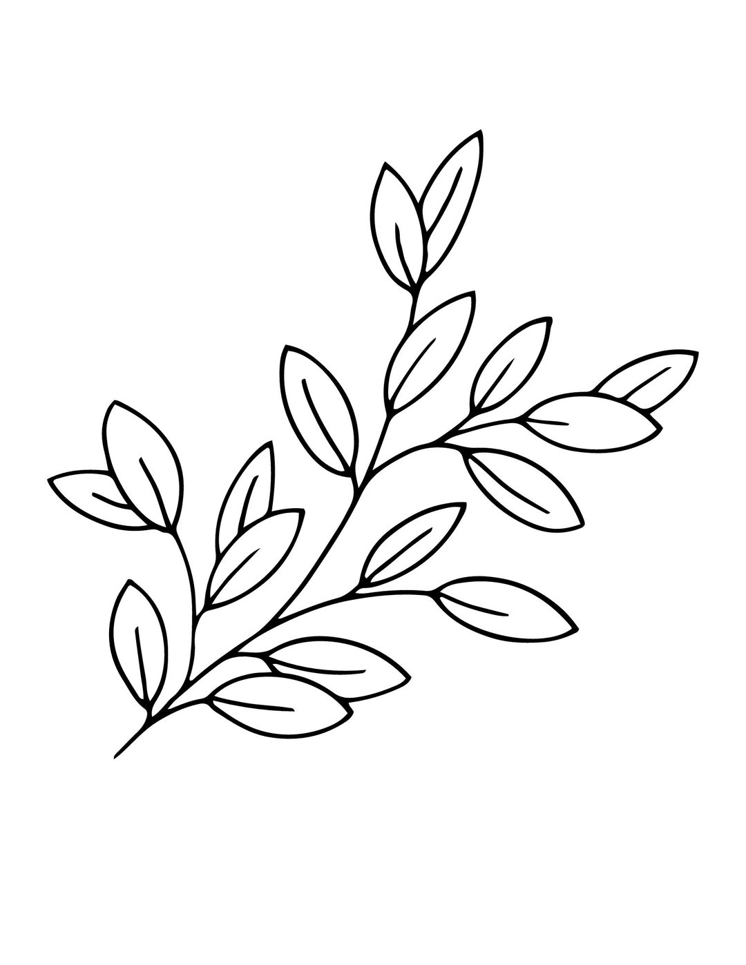 Printable Leaves Coloring Page - Fall Leaves Coloring Sheet - Fall ...