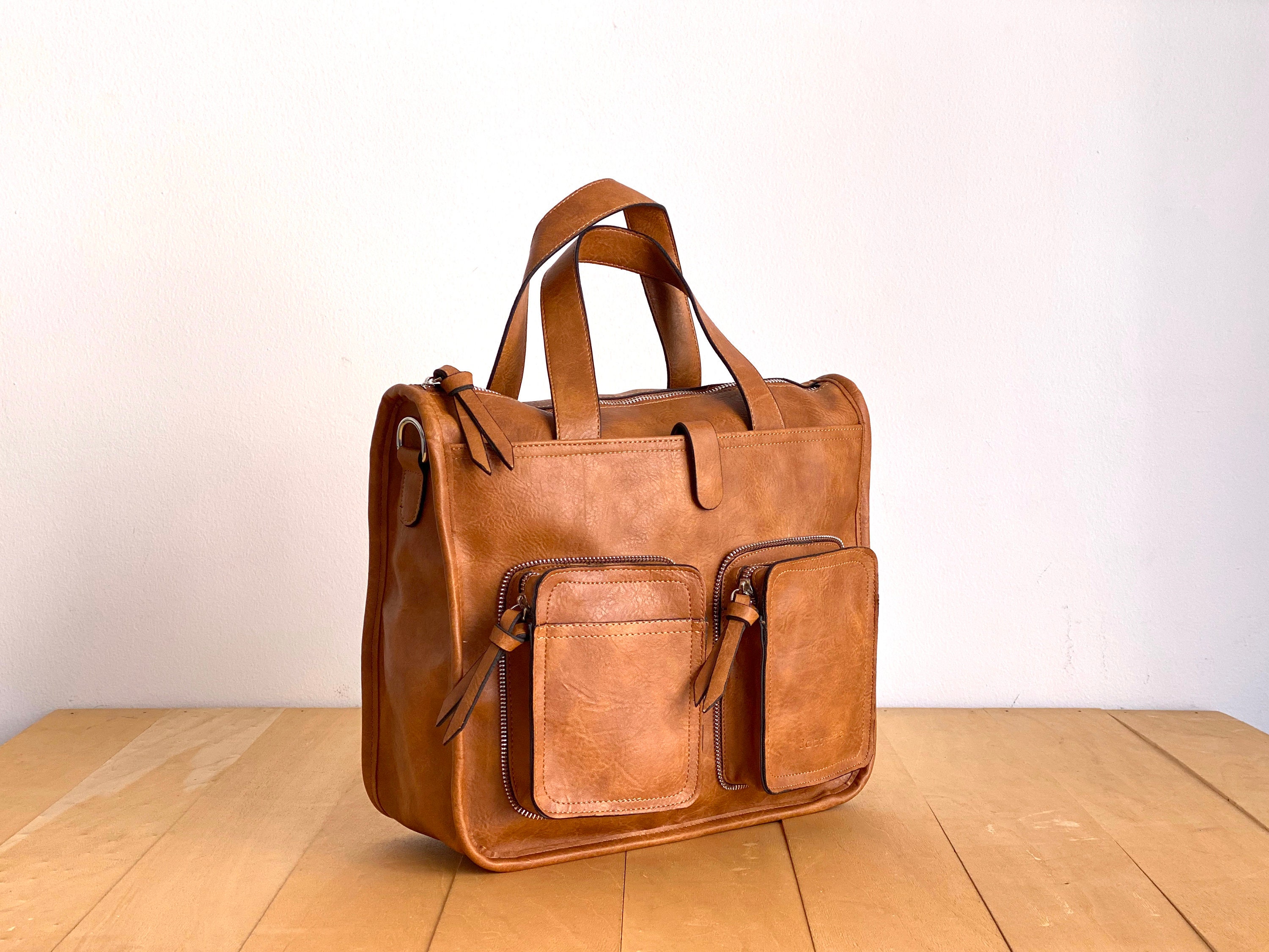 faux leather work bag
