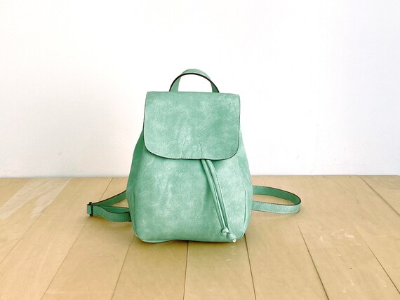 mint green mini backpack
