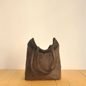 Vegan Dark Brown Tote Bag Back to School Faux Leather Vegan Handbag ...