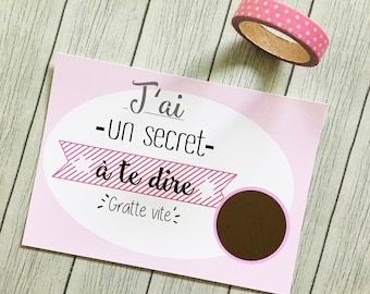 Carte à gratter annonce grossesse grande soeur