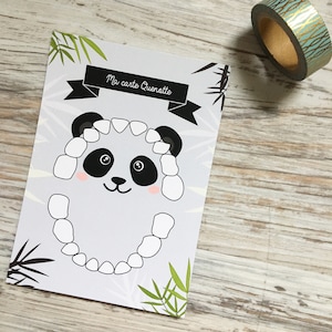 Carte petites dents thème Panda