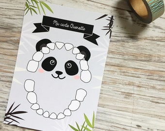 Carte petites dents thème Panda