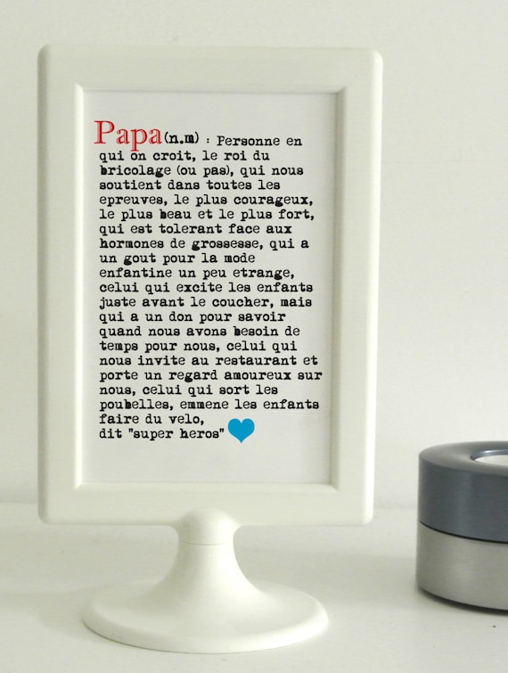 Definition Of Dad Card Etsy