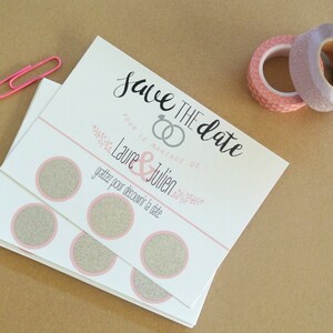 Save the date Carte à gratter personnalisable