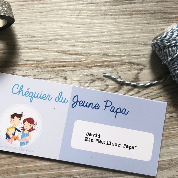 Chéquier du jeune papa