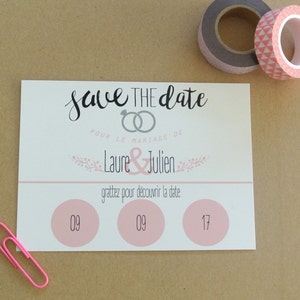 Scratch card save the date customizable image 2