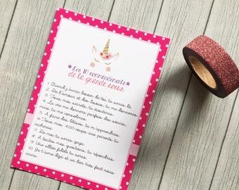 Big Sister Card - The 10 Commandments