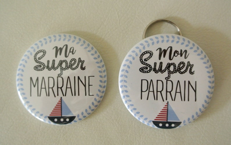 Kit cadeaux parrain marraine theme bateau bleu Etsy Kit cadeaux parrain marraine theme bateau bleu Etsy