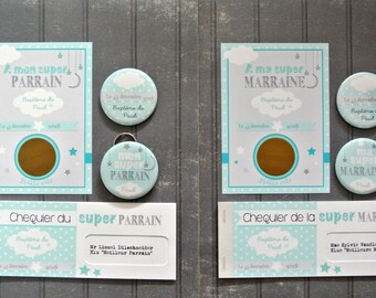 Godfather godmother clouds theme gift sets
