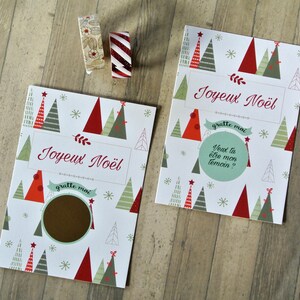 Carte à gratter demande de témoin à Noël