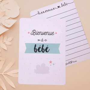 Carte de félicitations naissance - thème nuage